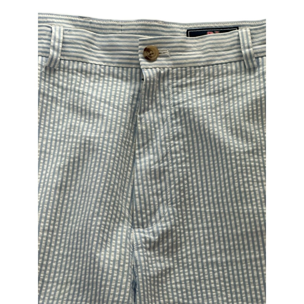 Vineyard Vines Mens Shorts Blue Striped Seersucker Cotton Breaker Cotton 38 (40) - Picture 4 of 7